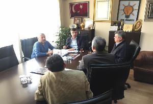 Teşkilatımıza gelen misafirlerimizi ağırlıyoruz.